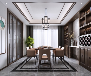 New Chinese Style Dining Room-ID:161291241