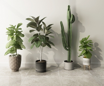 Modern Potted Green Plant-ID:853864495