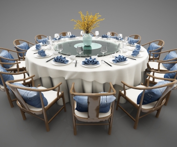New Chinese Style Dining Table And Chairs-ID:481175118