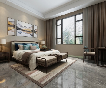 New Chinese Style Bedroom-ID:789574925