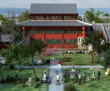 New Chinese Style Garden Landscape-ID:645102789