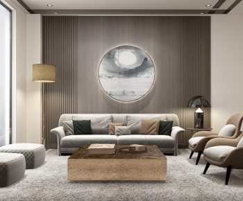 New Chinese Style A Living Room-ID:162878372