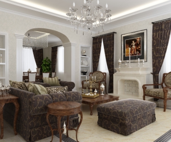 Classical Style A Living Room-ID:728647111