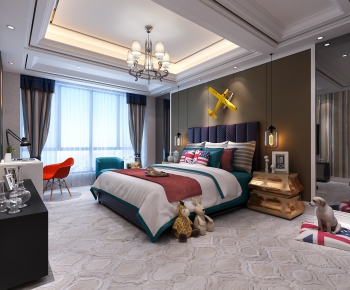 Simple European Style Boy's Room And Son's Room-ID:351554988