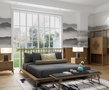 New Chinese Style Bedroom-ID:298153369