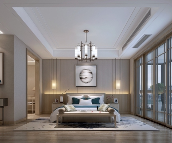 New Chinese Style Bedroom-ID:245258596