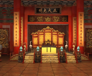 New Chinese Style Exhibition Hall-ID:370543361
