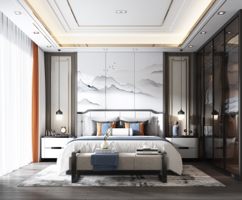 New Chinese Style Bedroom-ID:427516462