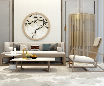 New Chinese Style Sofa Combination-ID:612099654