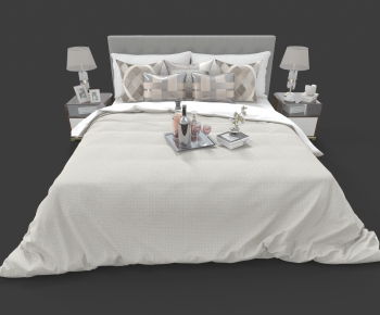 Modern Double Bed-ID:329763198