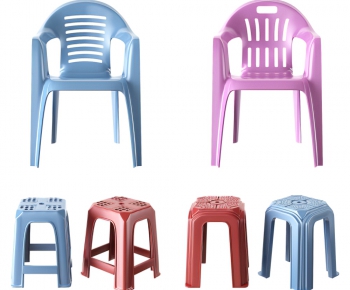 现代塑料椅子凳子组合-ID:417322335