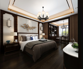 New Chinese Style Bedroom-ID:601182894