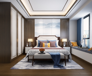 New Chinese Style Bedroom-ID:557103876