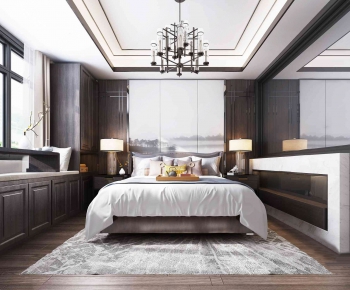 New Chinese Style Bedroom-ID:595027523