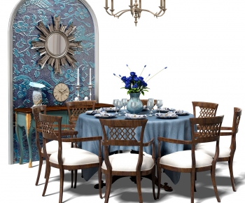 Southeast Asian Style Dining Table And Chairs-ID:476384976
