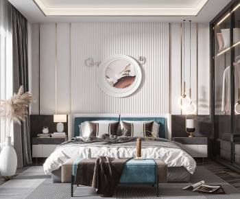 New Chinese Style Bedroom-ID:653634478
