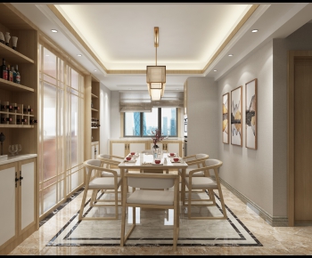 New Chinese Style Dining Room-ID:667451488