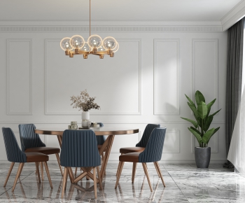 Post Modern Style Dining Table And Chairs-ID:664268236