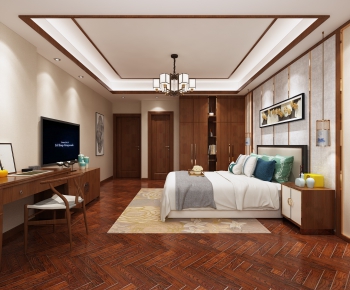 New Chinese Style Bedroom-ID:494222229
