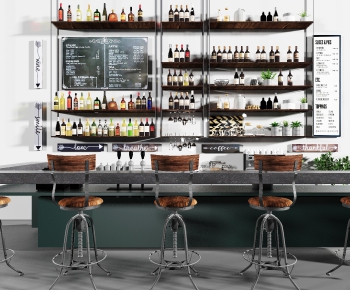 Industrial Style Counter Bar-ID:235463322