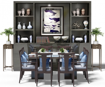 New Chinese Style Dining Table And Chairs-ID:640271331
