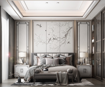 New Chinese Style Bedroom-ID:936000116
