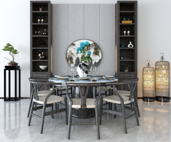 New Chinese Style Dining Table And Chairs-ID:385014512