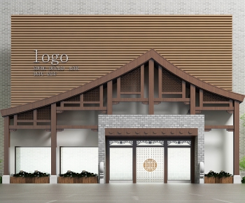 New Chinese Style Facade Element-ID:729251543