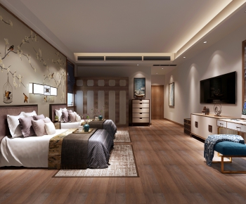 New Chinese Style Bedroom-ID:402437347