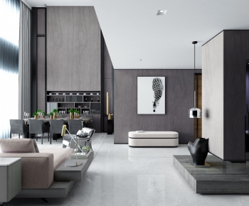 Modern A Living Room-ID:643217458