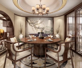 New Chinese Style Dining Room-ID:691770648