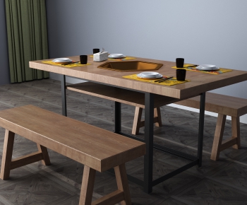 New Chinese Style Dining Table And Chairs-ID:808541235