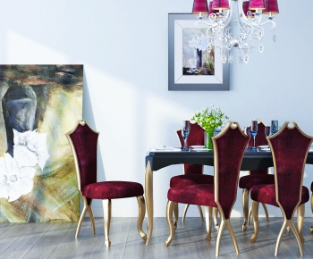 European Style Dining Table And Chairs-ID:625159625