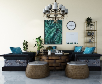 Southeast Asian Style Sofa Combination-ID:832840362