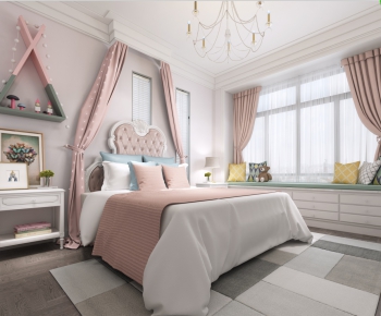 Simple European Style Girl's Room Daughter's Room-ID:604175117