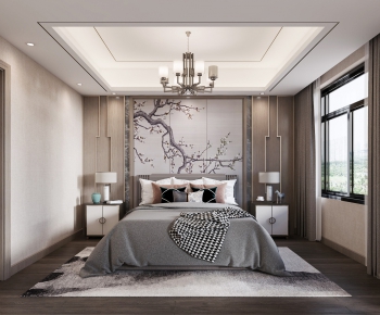 New Chinese Style Bedroom-ID:598298425