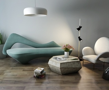 现代异形沙发组合3D模型