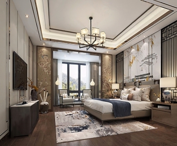 New Chinese Style Bedroom-ID:939690232