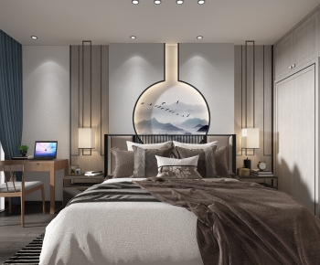 New Chinese Style Bedroom-ID:979294468