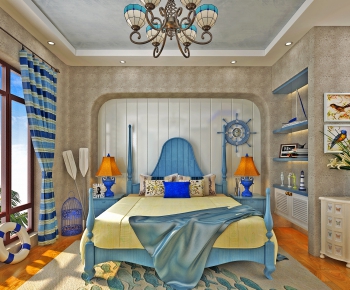 Mediterranean Style Bedroom-ID:902305452