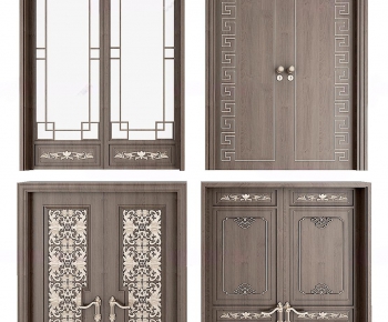 New Chinese Style Double Door-ID:600519616