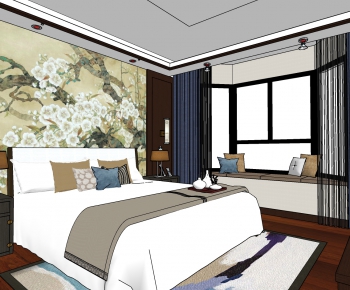 New Chinese Style Bedroom-ID:678279413