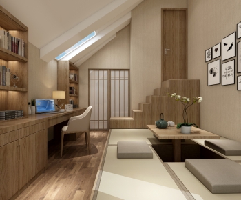 Japanese Style Study Space-ID:848642453
