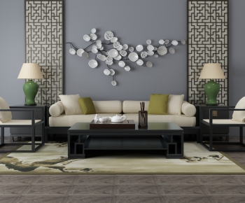 New Chinese Style Sofa Combination-ID:221241822