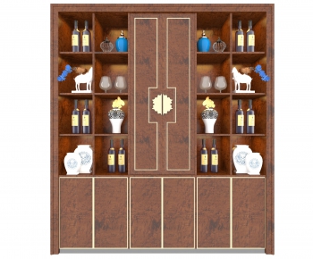 New Chinese Style Wine Cabinet-ID:779678283