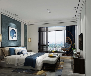 New Chinese Style Bedroom-ID:581326573