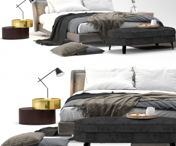 Modern Double Bed-ID:779462922