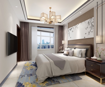 New Chinese Style Bedroom-ID:212345949