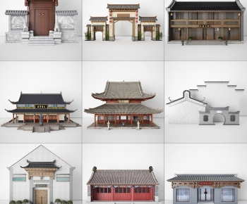 Chinese Style Ancient Architectural Buildings-ID:840128128