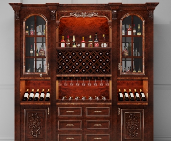 European Style French Style Wine Cabinet-ID:599343483